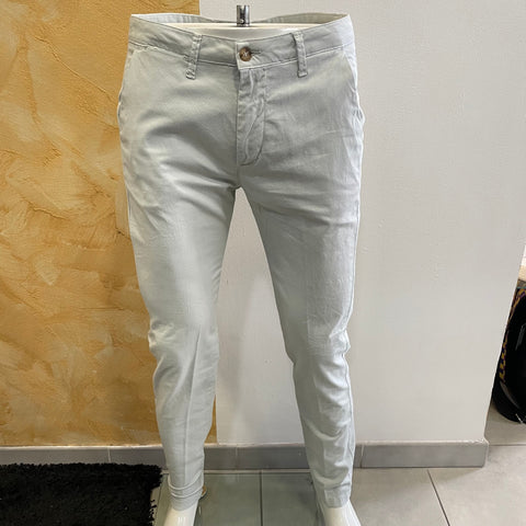 Image of Pantalone rigato perla Vanity Collection