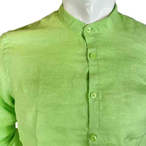 Image of Camicia in Lino OVER-D Serafino Lime