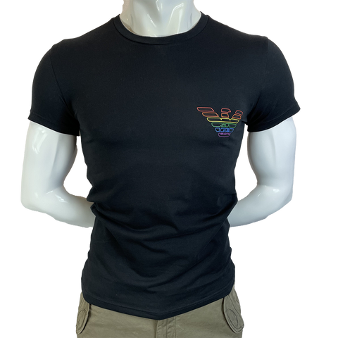 Image of T-shirt uomo emporio armani nera Torino online