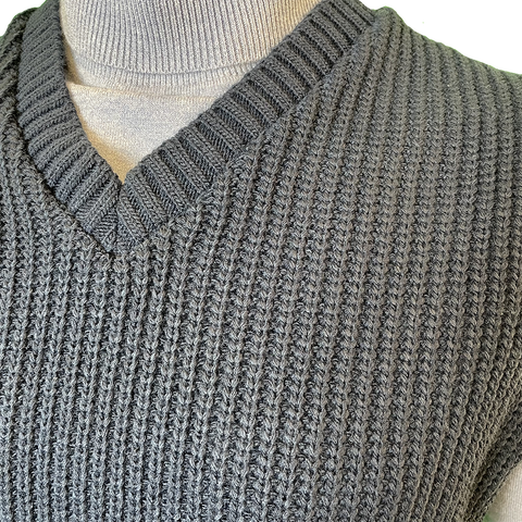 Image of Gilet In Maglia blu OVER-D