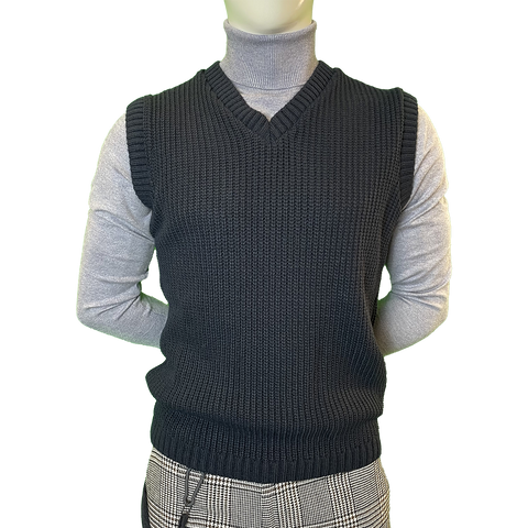 Image of Gilet In Maglia blu OVER-D