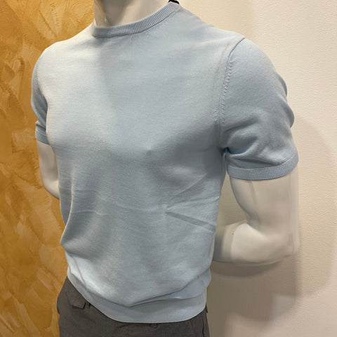 Image of Maglia in filo cielo OverD