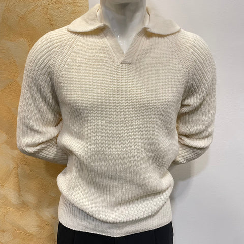 Image of Pullover polo lana e cashmere Telamira