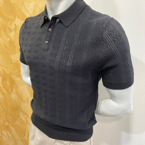 Image of Polo in filo lavorata OverD