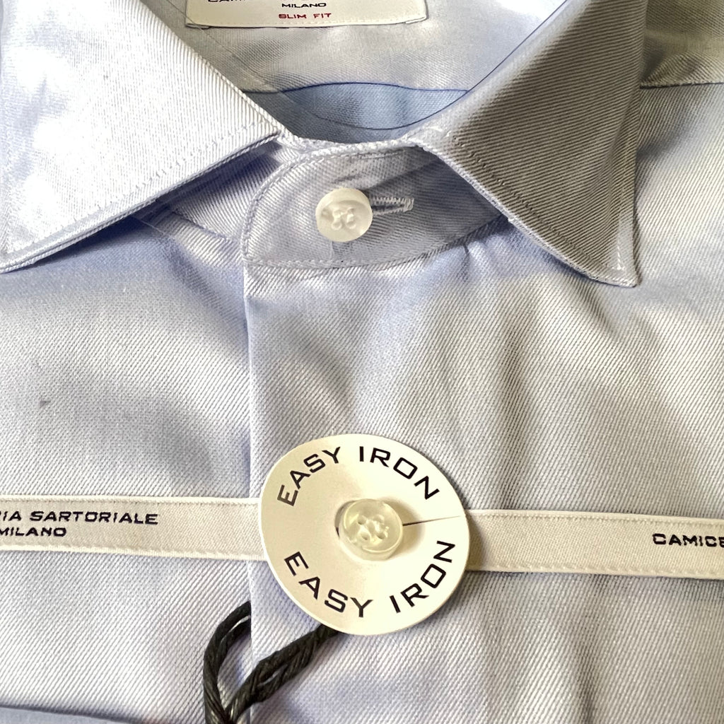 Camicia cielo No Stiro sartoriale