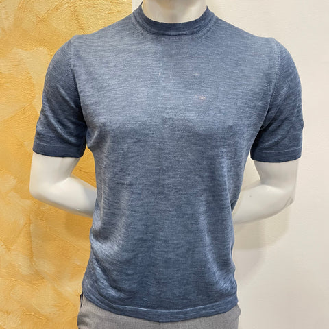 Image of T-shirt lino blu Vanity Collection