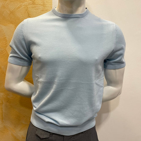 Image of Maglia in filo cielo OverD