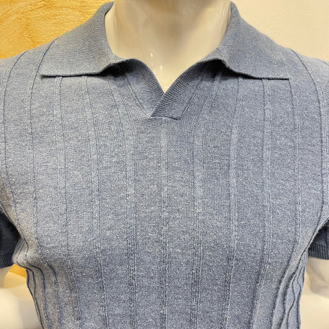 Image of Polo senza bottoni denim OverD