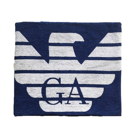 Image of telo-mare-giorgio-armani-shop-online-emporio-blu-asciugamano-bagno-piscina-spiaggia