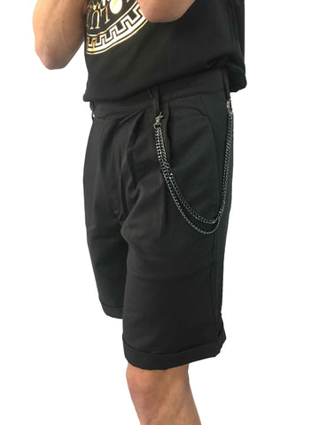 Image of Pantaloncini uomo Over-D nero largo pantaloncino bermuda shorts saldi