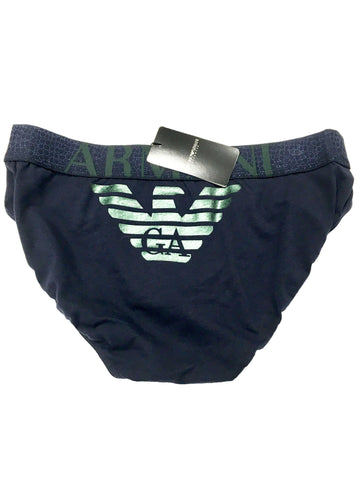 Image of Slip Emporio Armani intimo uomo Torino online underwear mutande blu verde vita bassa