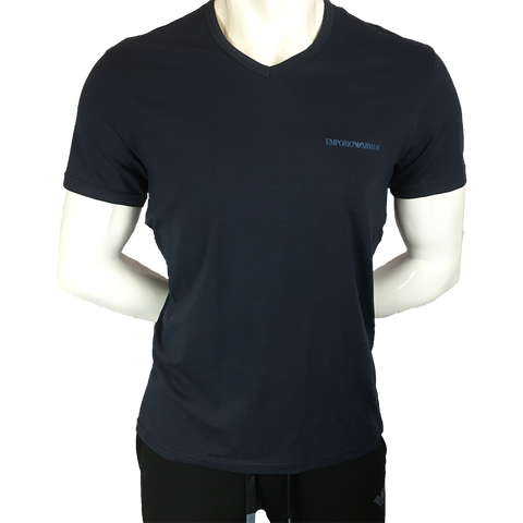 Image of T-Shirt Bi-Pack EMPORIO ARMANI Scollo V Blu