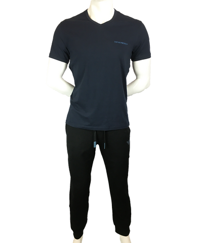 Image of T-Shirt Bi-Pack EMPORIO ARMANI Scollo V Blu