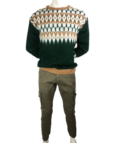 Image of Pullover Fantasia Verde OVER-D