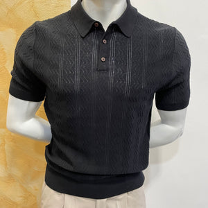 Polo in filo lavorata OverD