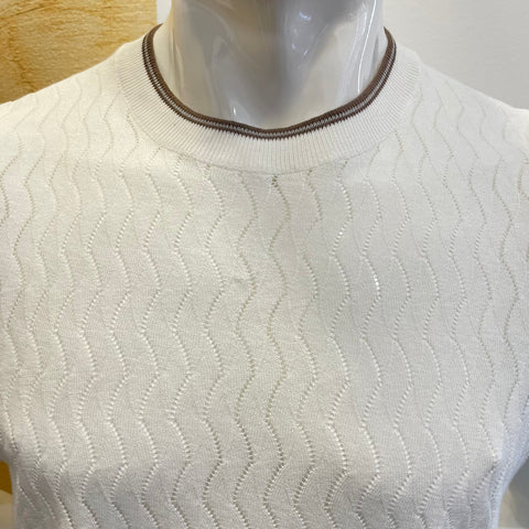 Image of Maglia in filo bianca Vanity Collection