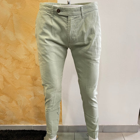 Image of Pantalone lino malva Vanity Collection