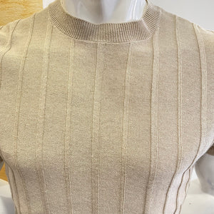 Maglia misto lino beige Telamira