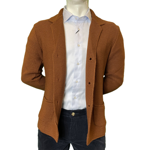 Image of Giacca Cardigan mattone OVER-D