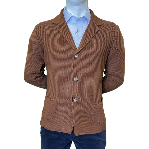 Image of Giacca Cardigan mattone OVER-D
