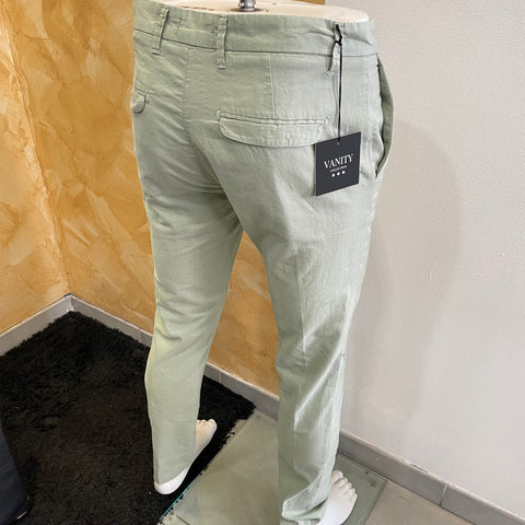 Image of Pantalone lino malva Vanity Collection