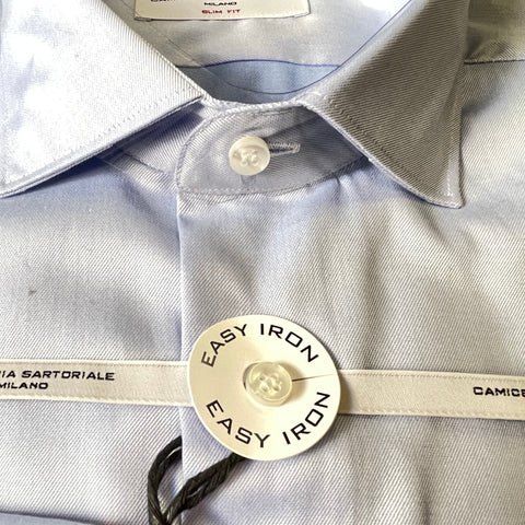 Image of Camicia cielo No Stiro sartoriale