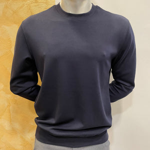 Felpa superfine blu Over-D