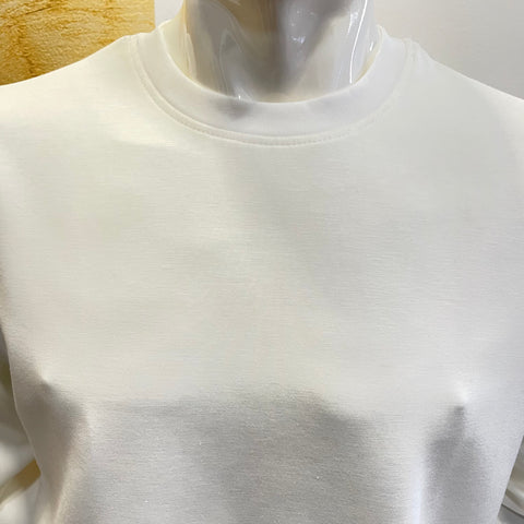 Image of Felpa superfine bianca Over-D