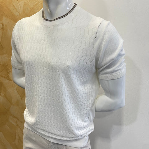 Image of Maglia in filo bianca Vanity Collection