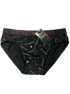 Slip uomo Emporio Armani intimo online underwear mutande nero allover Torino