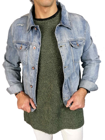 Image of Giacca Fifty Four jeans uomo shop online giubbino denim giacchino giubbotto Torino saldi