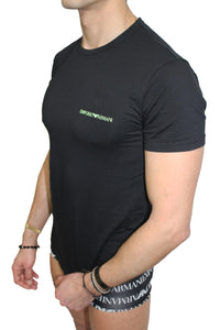 T-Shirt EMPORIO ARMANI bi-pack 2 pezzi underwear girocollo nero