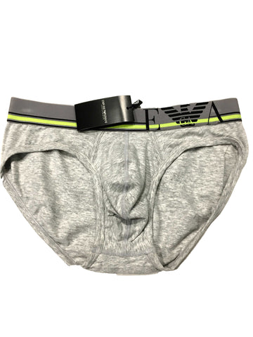 Image of Slip Emporio Armani intimo uomo shop online underwear mutande grigio fluo Torino