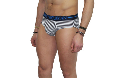 Image of Slip Emporio Armani intimo uomo online underwear mutande micro fibra righe Torino