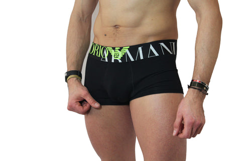 Image of Boxer Emporio Armani intimo uomo shop online underwear nero elastico alto