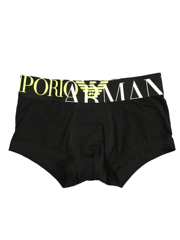Image of Boxer Emporio Armani intimo uomo shop online underwear nero elastico alto