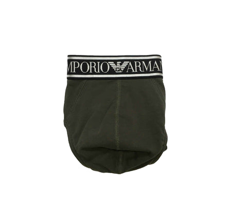 Image of Slip Emporio Armani intimo uomo shop online underwear mutande verde logo Torino