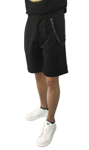 Image of Pantaloncini uomo Over-D nero largo pantaloncino bermuda shorts saldi