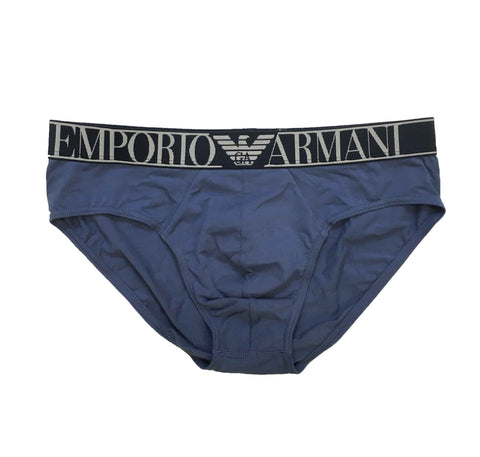 Image of Slip uomo Emporio Armani intimo online shop underwear briefs mutande bi pack blu azzurro
