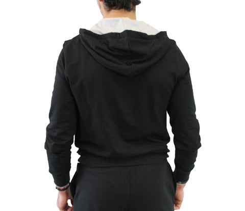 Image of felpa uomo emporio armani shop online tuta maglia nera con cappuccio logo hoodie saldi Torino