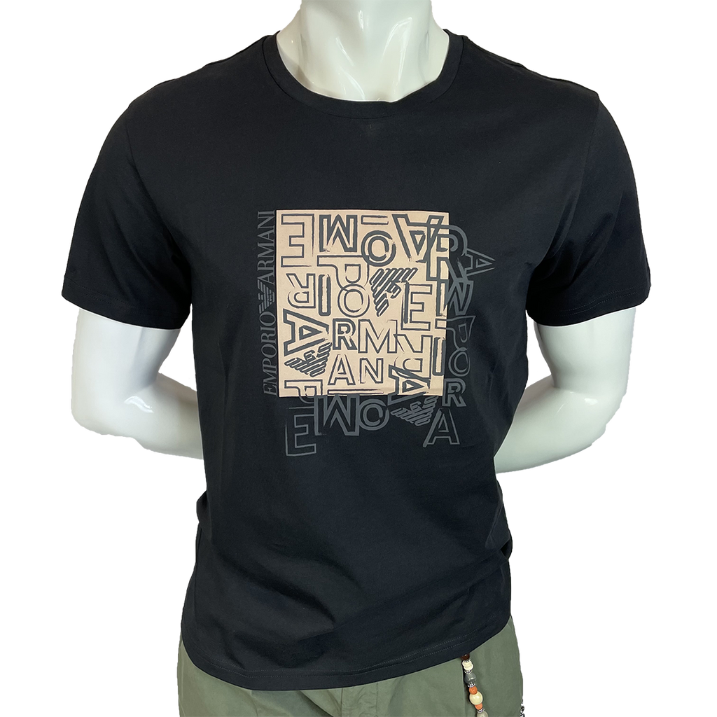 T-Shirt EMPORIO ARMANI Nera Lettering uomo Torino