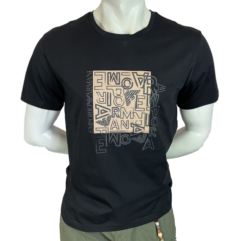 Image of T-Shirt EMPORIO ARMANI Nera Lettering uomo Torino