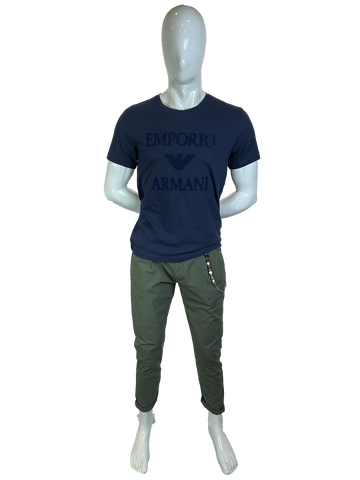 Image of T-Shirt EMPORIO ARMANI Sponge Blu uomo Torino