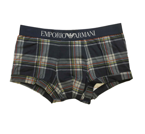 Boxer uomo Emporio Armani intimo shop online underwear parigamba blu scozzese bi pack