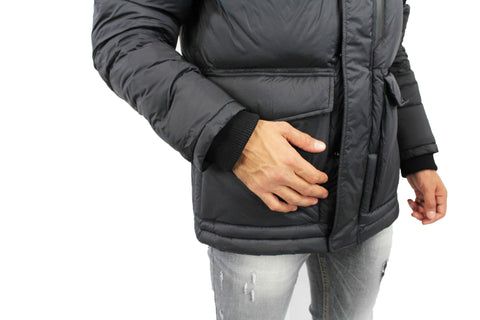 Image of Piumino Hox uomo scontato giacca giubbotto nero in piuma shop online caldo inverno Torino