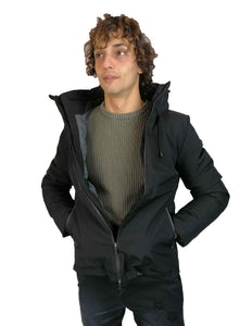 Giubbotto Over-d giacca nero corto uomo offerta shop online impermeabile Torino
