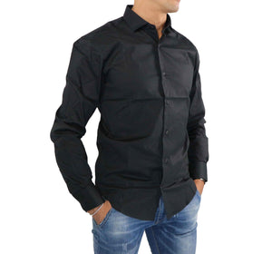 Camicia OVER-D nero slim